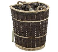 vidaXL Firewood Backpack Carrying Belts 44.5x37x50cm Natural Willow Basket