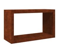 vidaXL Firewood Rack, Firewood Log Rack for Fireplace Wood Storage, Log Store Holder for Outdoor or Indoor, Fireplace Log Holder, Weathering Steel