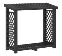 vidaXL Firewood Rack 114 x 46 x 101 cm PP Anthracite, Garden and Terrace, Rustic