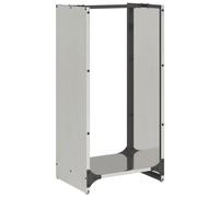 vidaXL Firewood Rack 40x30x80 cm Stainless Steel fireplace log holder
