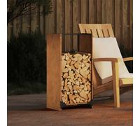 vidaXL Firewood Rack 40x30x80 cm Weathering Steel