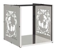 vidaXL Firewood Rack 40x40x40 cm Stainless Steel fireplace log holder