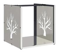 vidaXL Firewood Rack 40x40x40 cm Stainless Steel fireplace log holder