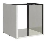 vidaXL Firewood Rack 40x40x40 cm Stainless Steel fireplace log holder