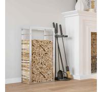 vidaXL Firewood Rack 50x28x94 cm Stainless Steel NEW