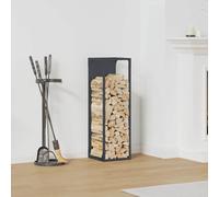vidaXL Firewood Rack Anthracite 25x25x80 cm Cold-rolled steel