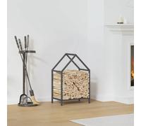Firewood Rack Cold-rolled steel Fireplace Log Holder Wood Storage vidaXL