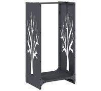 vidaXL Firewood Rack Anthracite 40x30x80 cm Cold-rolled steel