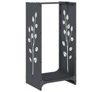 vidaXL Firewood Rack Anthracite 40x30x80 cm Cold-rolled steel