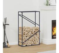 Firewood Rack Anthracite Cold-Rolled Steel 60 x 25 x 100 cm Log Holder StableDry