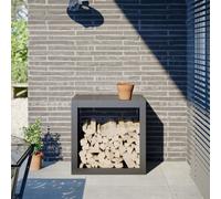 vidaXL Firewood Rack Anthracite 60x40x60 cm Steel