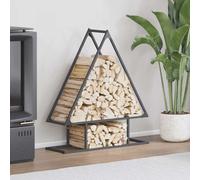 Firewood Rack Anthracite Cold-Rolled Steel 80x25x90 cm Sturdy Log Indoor Heavy