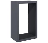 vidaXL Firewood Rack - Anthracite Steel Fireplace Log Holder | 60x40x100 cm - Weather Resistant Wood Storage Stand