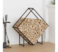 vidaXL Firewood Rack Black 100x25x100 cm Cold-rolled steel