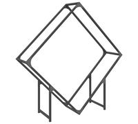 vidaXL Firewood Rack Black 100x25x100 cm Cold-rolled steel