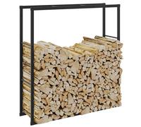 vidaXL Firewood Rack Black 110x30x116 cm Steel