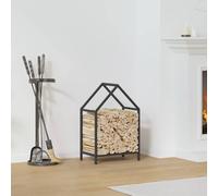 Firewood Rack Cold-rolled steel Fireplace Log Holder Wood Storage vidaXL