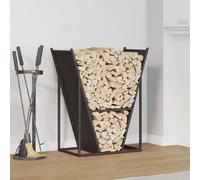 vidaXL Firewood Rack Black 69.5x35x81 cm Cold-rolled steel
