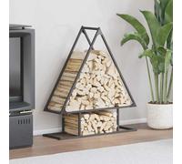 vidaXL Firewood Rack Black 80x25x90 cm Cold-rolled steel