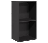 vidaXL Firewood Rack Black - Cold Rolled Steel Log Holder - Indoor/Outdoor Use - 40x30x75 cm