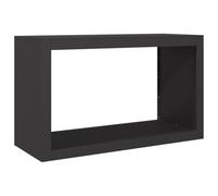 vidaXL Firewood Rack/Fireplace Log Store Holder - Black Steel, Weather Resistant, Ample Storage, Enhanced Drying, 100x40x60 cm