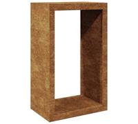vidaXL Firewood Rack - Fireplace Log Store Holder Corten Steel - 60x40x100 cm Weather Resistant