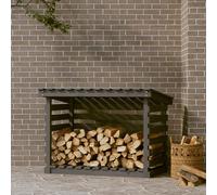 vidaXL Firewood Rack Grey 108x73x79 cm Solid Wood Pine
