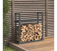 vidaXL Firewood Rack Grey 110x35x108.5 cm Solid Wood Pine