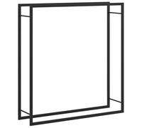 vidaXL Firewood Rack Matt Black 110x28x116 cm Steel