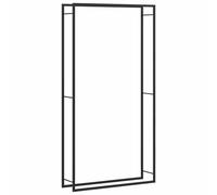 vidaXL Firewood Rack Matt Black 110x28x214 cm Steel
