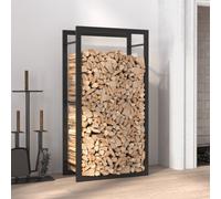 Vidaxl Firewood Rack Matt Black 50X28X94 Cm Steel Firewood Racks