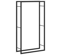 vidaXL Firewood Rack Matt Black 80x28x154 cm Steel