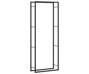 vidaXL Firewood Rack Matt Black 80x28x222 cm Steel