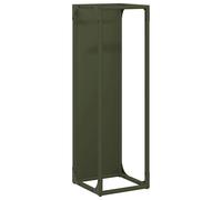 vidaXL Firewood Rack Olive Green 25x25x80 cm Cold-rolled steel