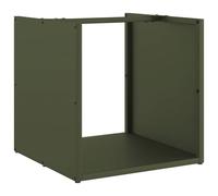 vidaXL Firewood Rack Olive Green 40x40x40 cm Cold-rolled steel