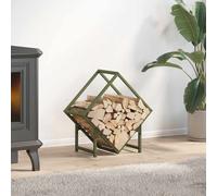 vidaXL Firewood Rack Olive Green 50x25x50 cm Cold-rolled steel