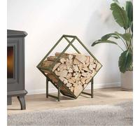 Firewood Rack Olive Green 60x25x60cm Cold-Rolled Steel Log Storage Stand Sturdy