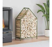 Firewood Rack olive green 60 x 25 x 90 cm Cold-rolled steel log holder sturdyXL