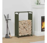 vidaXL Firewood Rack Olive Green 60x28x90 cm Cold-rolled steel