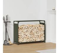 vidaXL Firewood Rack Olive Green 90x28x65 cm Cold-rolled steel