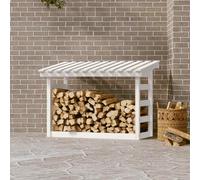 (White, 108 x 64.5 x 78 cm) vidaXL Solid Wood Pine Firewood Rack Multi Colours 108x64.5x110/108x64.5x78 cm