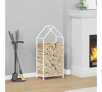 Firewood Rack Cold-rolled steel Fireplace Log Holder Wood Storage vidaXL