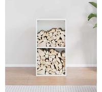 vidaXL Firewood Rack White 40x30x75 cm Cold-rolled steel