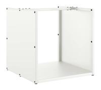 vidaXL Firewood Rack White 40x40x40 cm Cold-rolled steel fireplace log holder