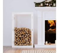 vidaXL Firewood Rack White 60x25x100 cm Solid Wood Pine