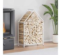 vidaXL Firewood Rack White 60x25x90 cm Cold-rolled steel