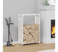 vidaXL Firewood Rack White 60x28x90 cm Cold-rolled steel