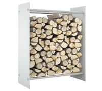 vidaXL Firewood Rack White 80x35x100 cm Tempered Glass UK HOT