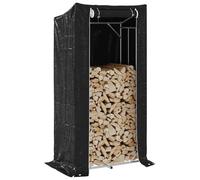 vidaxL Firewood Rack with Rain Cover 100x60x200 cm Galvanised Steel