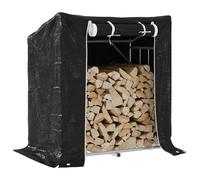 vidaxL Firewood Rack with Rain Cover 101x61x110.5 cm Galvanised Steel
